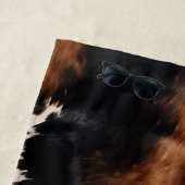 ブラウンクリームブラック南西コウィド ビーチタオル (インサイチュ)