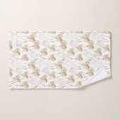 ブラウンクリームボホハートブライダルシャワー バスタオルセット (ハンドタオル)