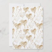 ブラウンクリームボホハートブライダルシャワー 招待状 (裏面)