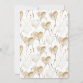 ブラウンクリームボホハート誕生日 招待状 (裏面)