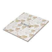 ブラウンクリームボホハート タイル (側面)