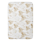 ブラウンクリームボホハート バスマット (正面縦)