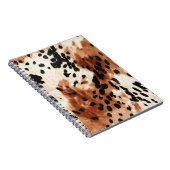 ブラウンクリーム動物の牛革 ノートブック (右側)