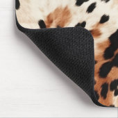 ブラウンクリーム動物の牛革 マウスパッド (コーナー)