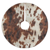 ブラウンクリーム南西コウィド ブラッシュドポリエステルツリースカート (正面)