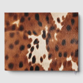 ブラウンクリーム牛革結婚動物 ゲストブック (裏面)