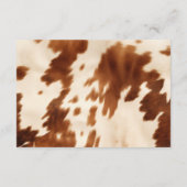 ブラウンクリーム牛革 結婚式出欠確認カード エンクロージャーカード (裏面)