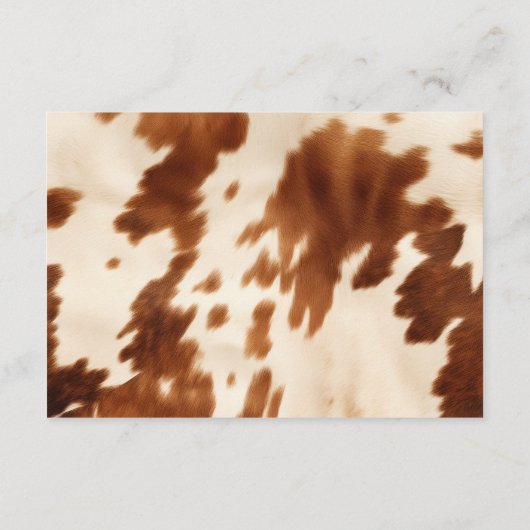 ブラウンクリーム牛革 結婚式出欠確認カード エンクロージャーカード (裏面)