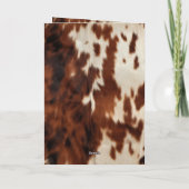 ブラウンクリーム ウエスタンカウハイド クリスマス カード (裏面)