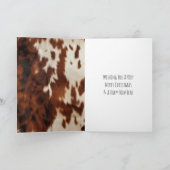 ブラウンクリーム ウエスタンカウハイド クリスマス カード (内部)