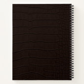 ブラウンクロコダイルスキンプリント ノートブック (裏面)