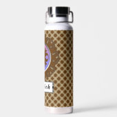 ブラウンクローバーリボンbyケネス・ヨンチッチ ウォーターボトル (背面)
