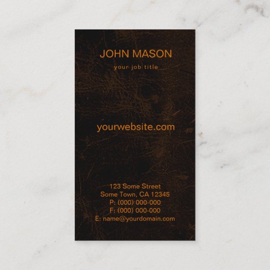 ブラウンクールレザーフェイクモノグラム会計士 名刺 (裏面)