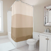 ブラウングラデーションストライプの シャワーカーテン (インサイチュ)
