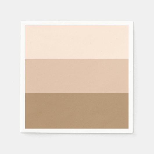 ブラウングラデーションストライプの スタンダードカクテルナプキン (正面)