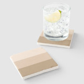 ブラウングラデーションストライプの ストーンコースター (横)