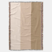 ブラウングラデーションストライプの スローブランケット (正面縦)