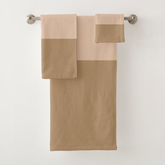 ブラウングラデーションストライプの バスタオルセット (インサイチュ)