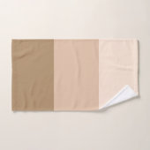 ブラウングラデーションストライプの バスタオルセット (ハンドタオル)