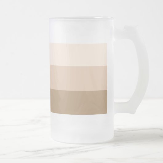 ブラウングラデーションストライプの フロストグラスビールジョッキ (右)