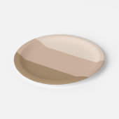 ブラウングラデーションストライプの ペーパープレート (アングル)