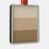 ブラウングラデーションストライプの メタルオーナメント (右)