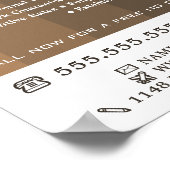 ブラウングラデーションストライプ、画家&デコレータ ポスター (角)