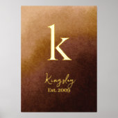 ブラウングラデーション家名年の影 箔ポスター (正面)