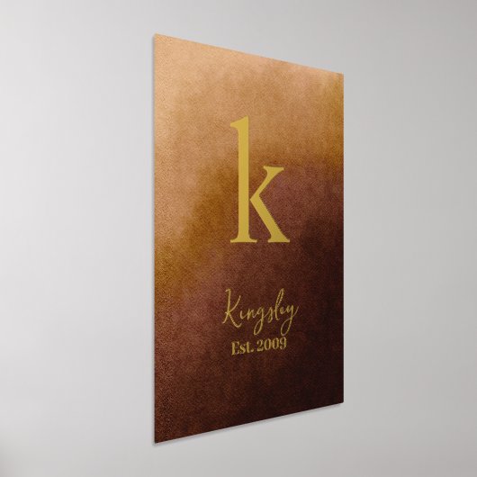 ブラウングラデーション家名年の影 箔ポスター (レイダウン)