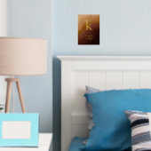 ブラウングラデーション家名年の影 箔ポスター (インサイチュ (寝室))