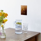 ブラウングラデーション家名年の影 箔ポスター (レイダウン (キッチン))