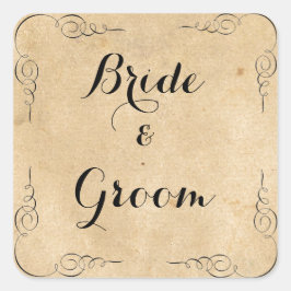 ブラウングランジ紙シール スクエアシール