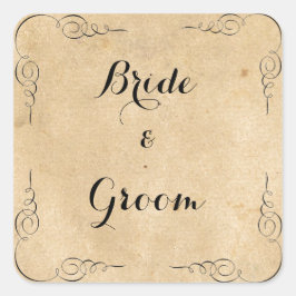 ブラウングランジ紙シール スクエアシール