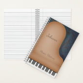 ブラウングランドピお洒落アノ音楽シンボカスタムル ノートブック (内側)