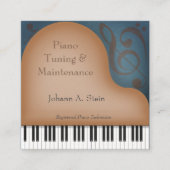 ブラウングランドピアノの思い出に残る音楽業界 スクエア名刺 (正面)