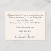 ブラウングランドピアノミュージシャン先生技術者 名刺 (裏面)