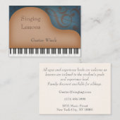 ブラウングランドピアノミュージシャン先生技術者 名刺 (正面/裏面)