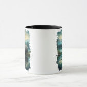 ブラウングリズリーベアーフォレストの反射 マグカップ (中央)