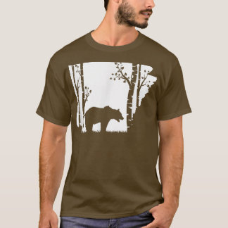 ブラウングリズリーベア狩り – アーカンソーの地図ハンター Tシャツ