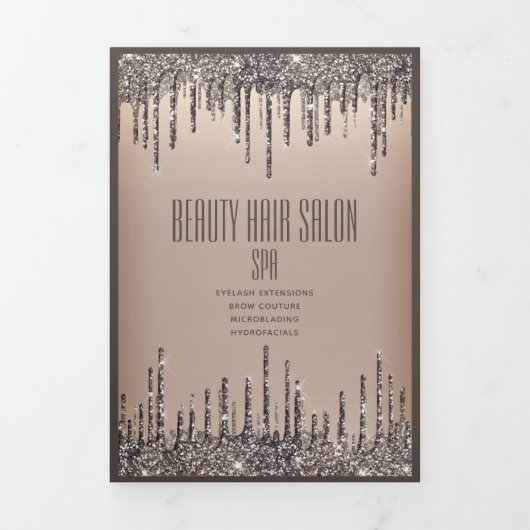 ブラウングリッエレガントタリーダブルドリップ美しいサロン 三つ折りプログラム (カバー)