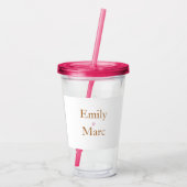 ブラウングリッター アクリルタンブラー (裏面)