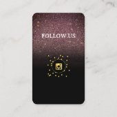 ブラウングリッター – ソーシャルメディアQRコード名刺 名刺 (裏面)