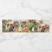 ブラウングリーンウォーター色の赤ちゃんシャワー招待 ペットボトルラベル (シングルラベル)