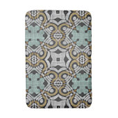 ブラウングリーングレーお尻華美アートモチーフ バスマット (正面縦)