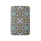 ブラウングリーングレーお尻華美アートモチーフ バスマット (正面縦)