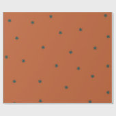 ブラウングリーンメープルリーフホリデーギフト ラッピングペーパー (フラット)