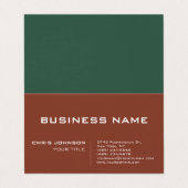 ブラウングリーンモダンコンテンポラリー会社 名刺 (外部フラット)