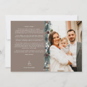 ブラウングリーンリーヴィンテージクリスマスツー写真 シーズンカード (裏面)