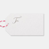 ブラウングリーンリーヴィンテージメリークリスマス ギフトタグ (裏面横)