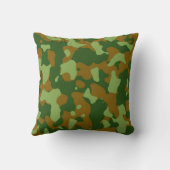 ブラウングリーン迷彩柄化粧枕 クッション (裏面)